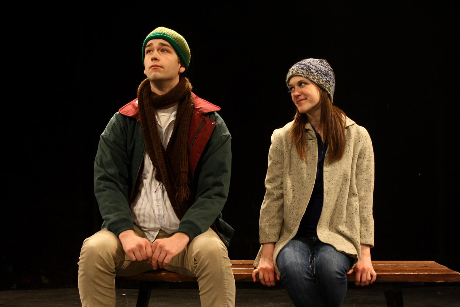 Shade Ingraham and Kayla Klammer in "Almost, Maine."