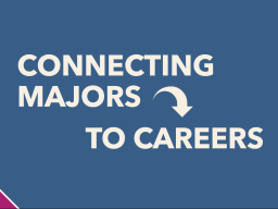 Learn how majors connect to various careers!