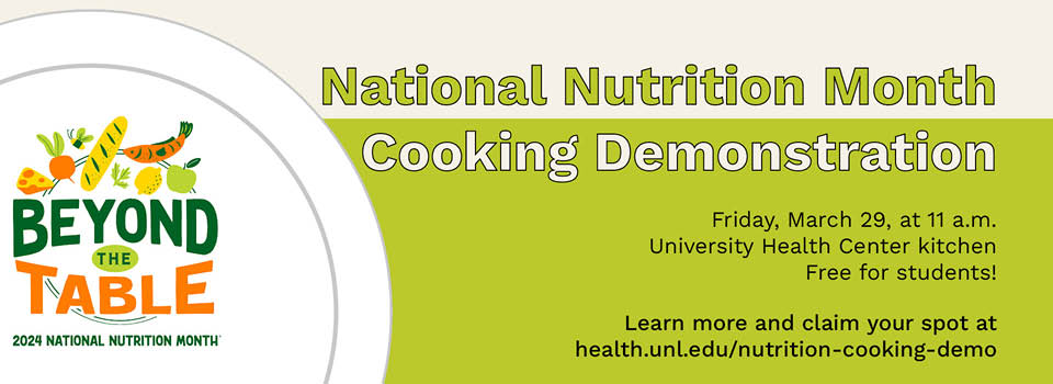 National Nutrition Month Cooking Demo – Eating healthy doesn't have to be boring!