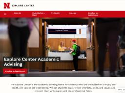 Screenshot of Explore Center website in Next-Gen CMS