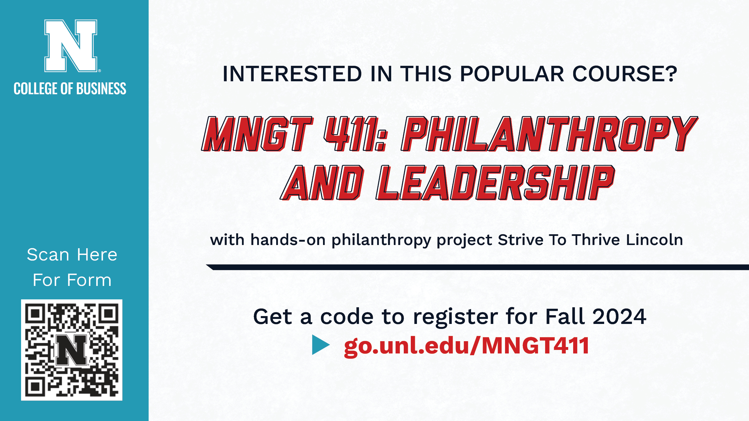 MNGT 411 - Philanthropy and Leadership