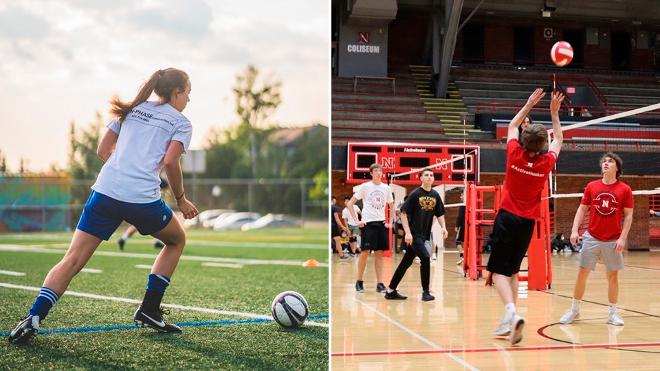 Outdoor Soccer and Indoor Volleyball (courtesy image)