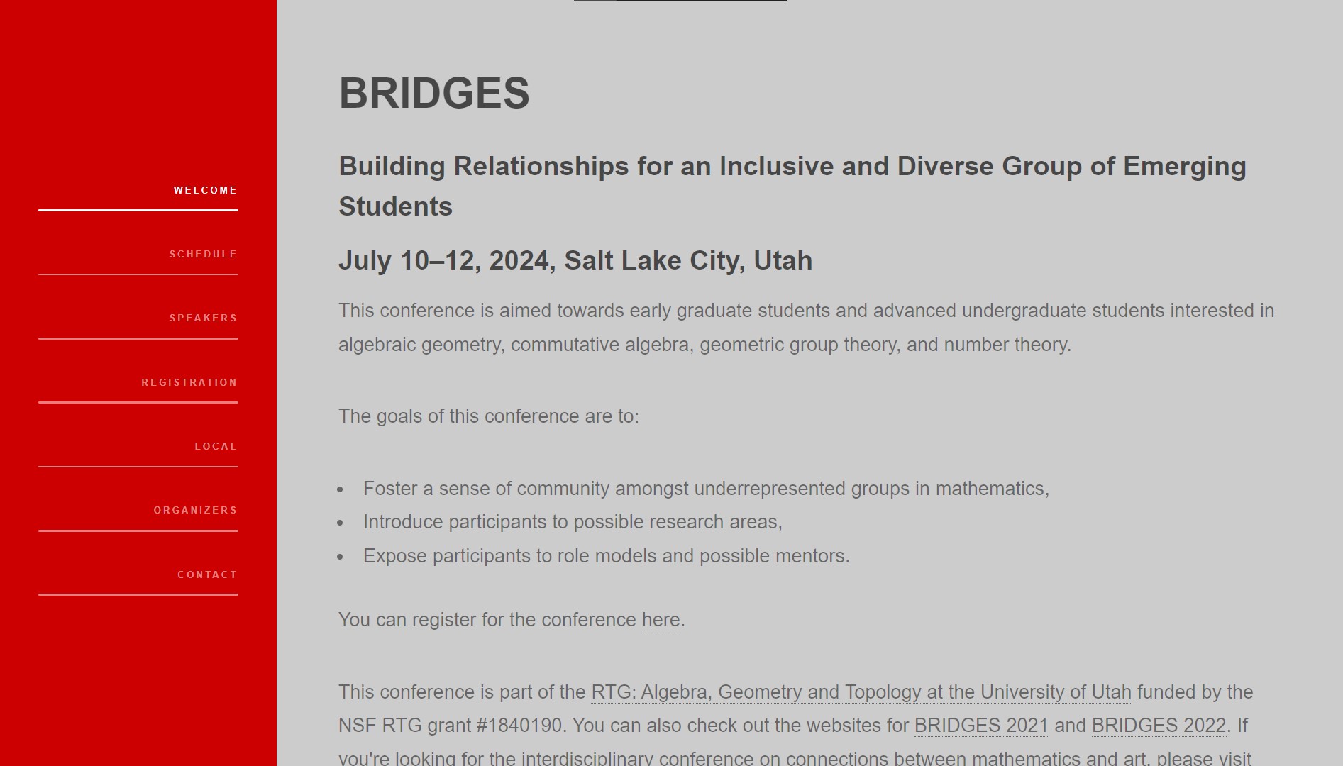 Conference for Advanced Undergrad and Grad Students in Utah