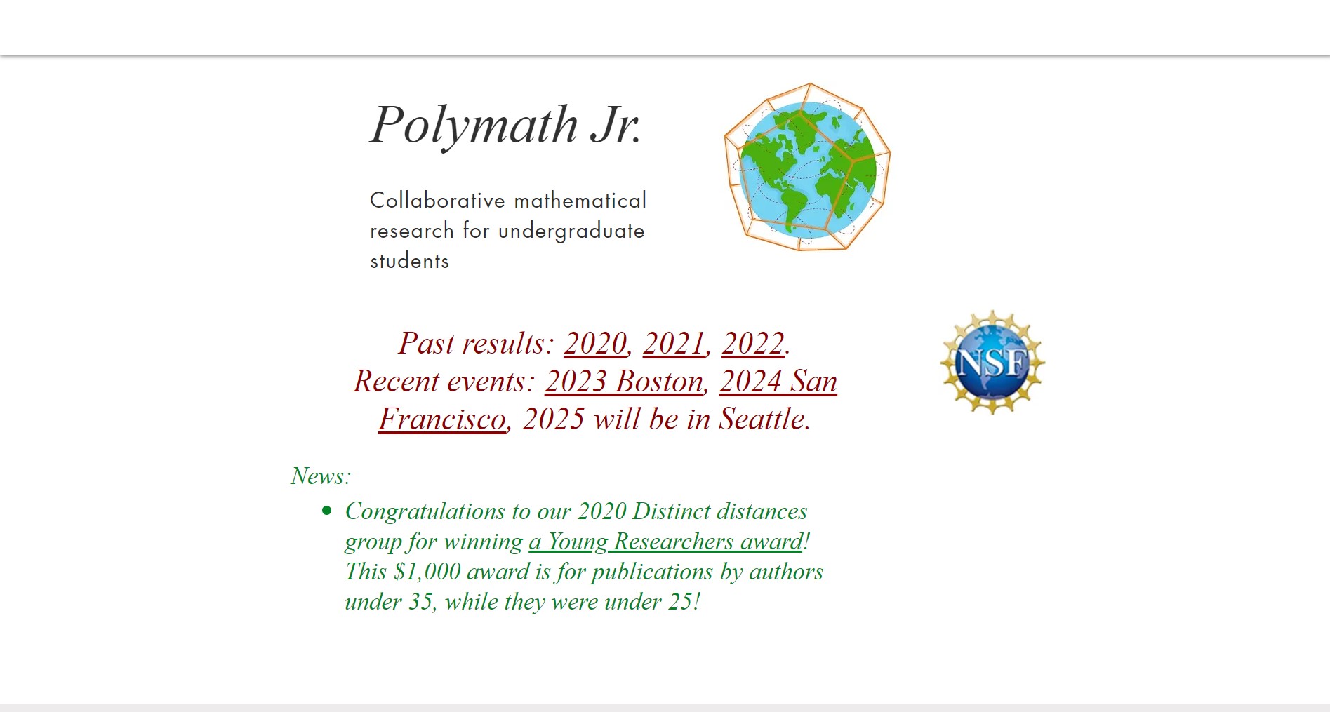 Polymath Jr Program