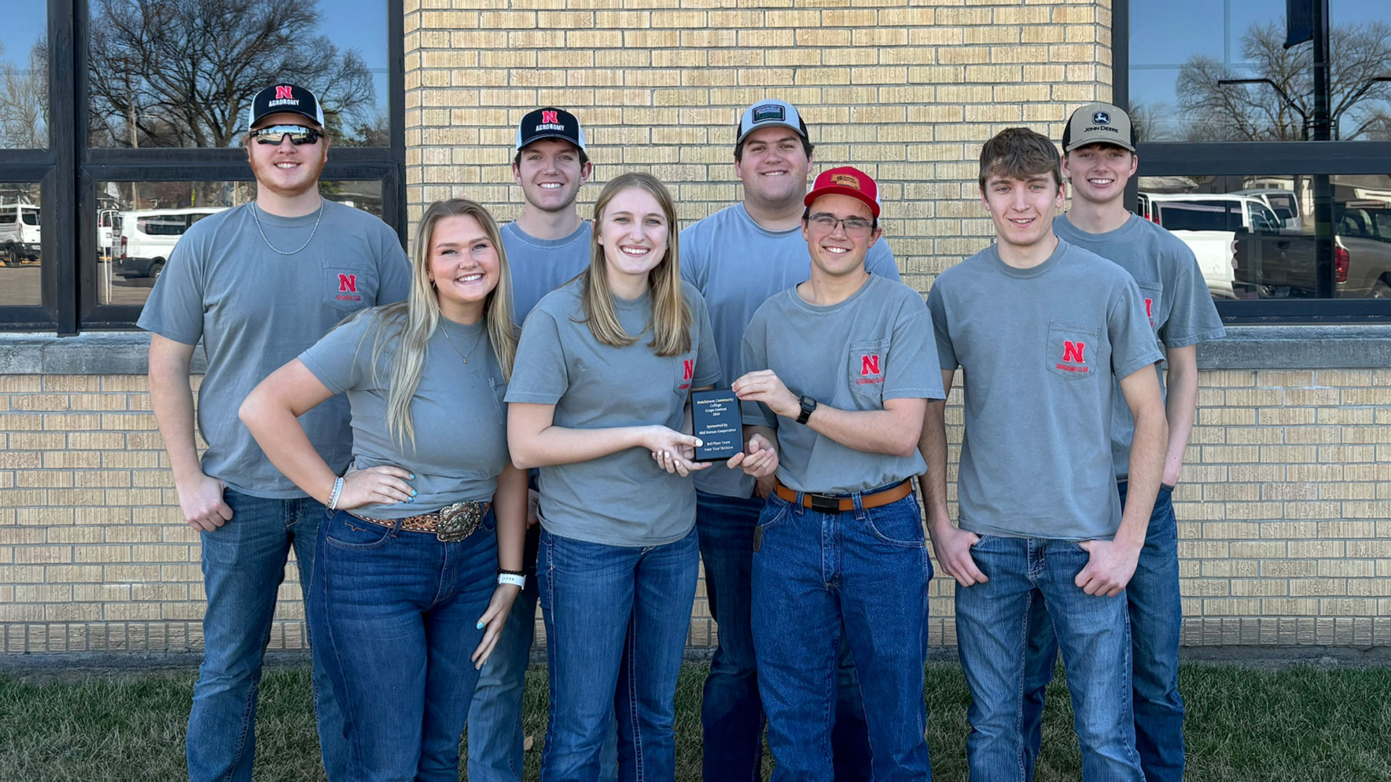 The University of Nebraska-Lincoln Crops Judging Team took third place overall in the Regional Crops Judging Contest at Hutchinson Community College in Hutchinson, Kansas, Feb. 24.