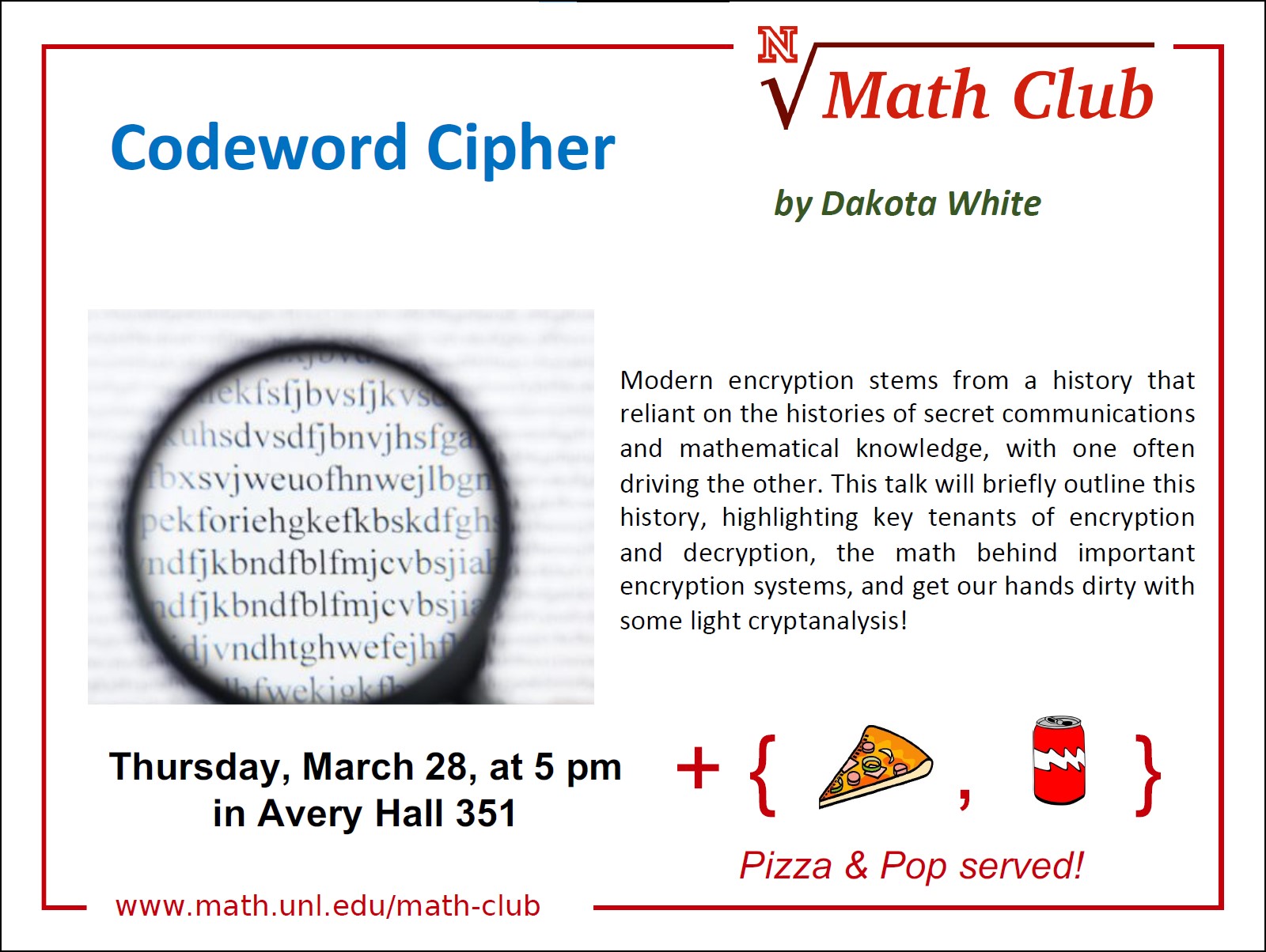Math Club: Codeword Cipher