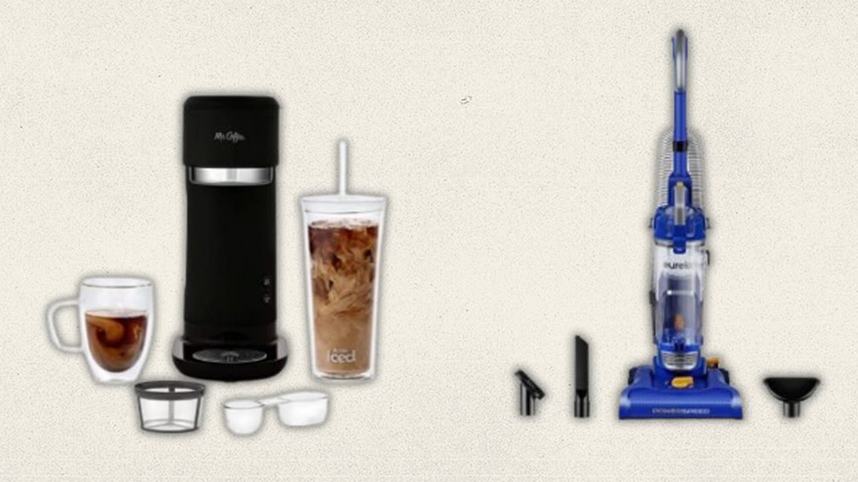 Mr. Coffee Iced + Hot Coffee Maker; Eureka Powerspeed Vacuum 