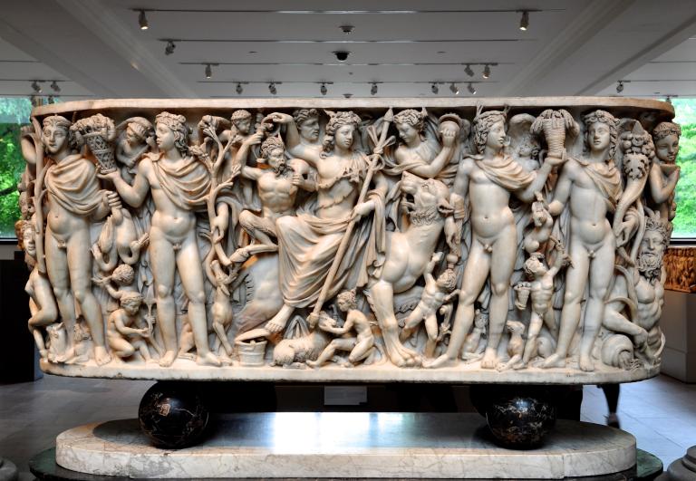 A Roman sarcophagus