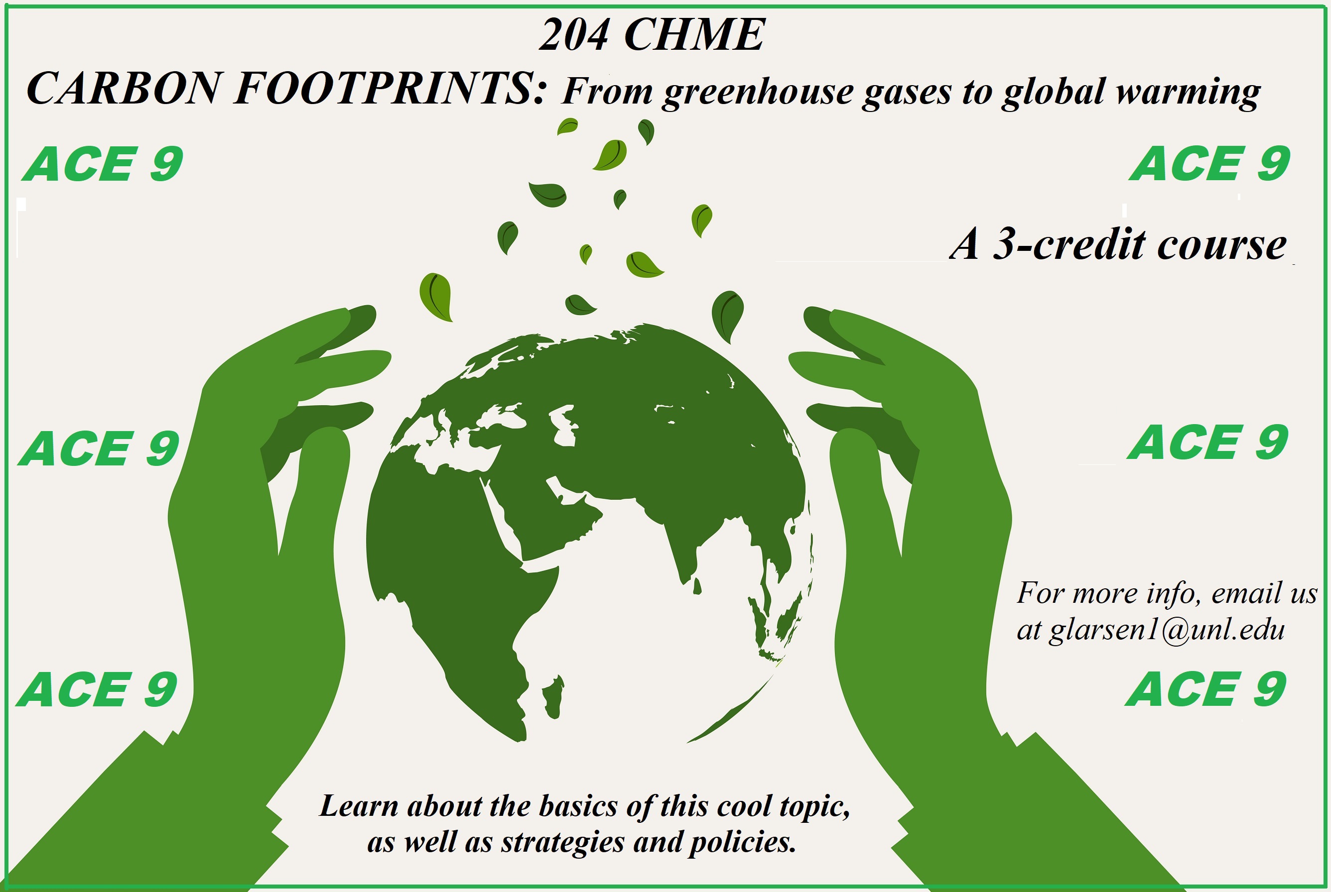 CHME 204: Carbon Footprints: From Greenhouse Gases to Global Warming