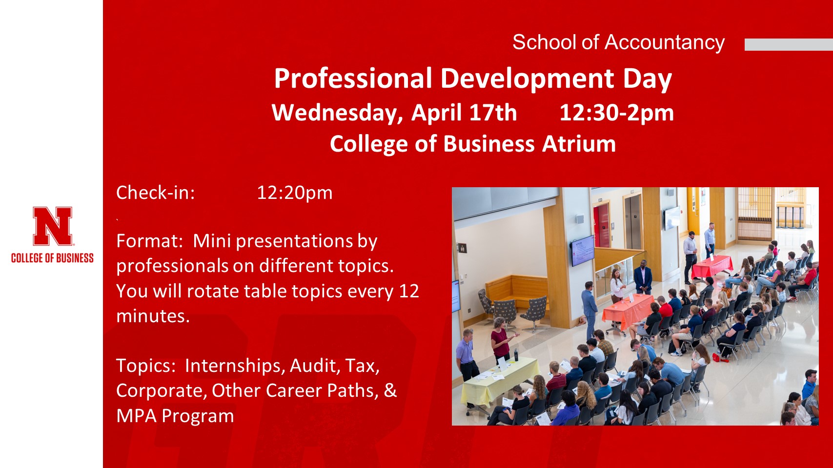 Professional Development Day | Wednesday, April 17th from 12:30-2pm | HLH Atrium