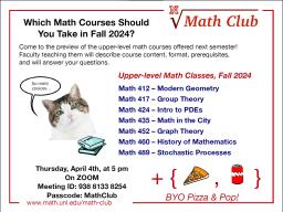 Math Club: Fall 2024 Course Preview