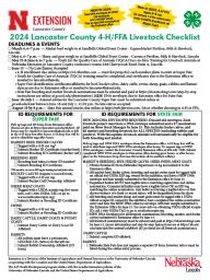 4-H/FFA Livestock Requirements for Super Fair & State Fair 