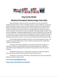 Weekend Broadcast Meteorology Internship