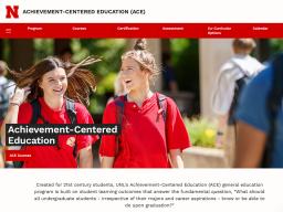 Screenshot of ACE website in Next-Gen CMS