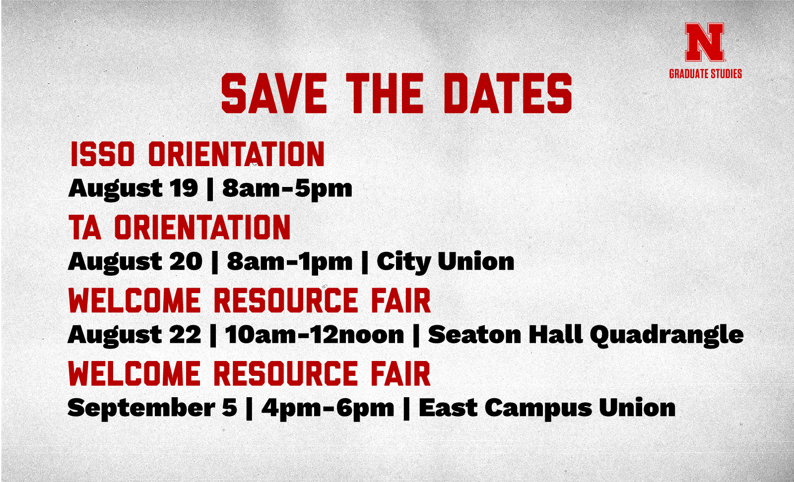 Save the dates for Fall 2024 orientation and onboarding events