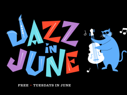 Jazz in June with cat playing a bass