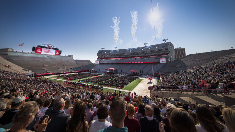 Memorial Stadium will host a ceremony for undergraduates at 9 a.m. May 18.