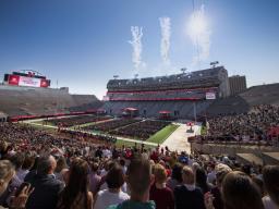 Memorial Stadium will host a ceremony for undergraduates at 9 a.m. May 18.