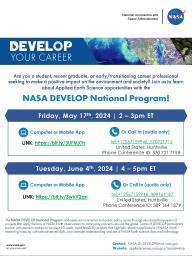 NASA’s Applied Sciences’ Capacity Building DEVELOP National Program