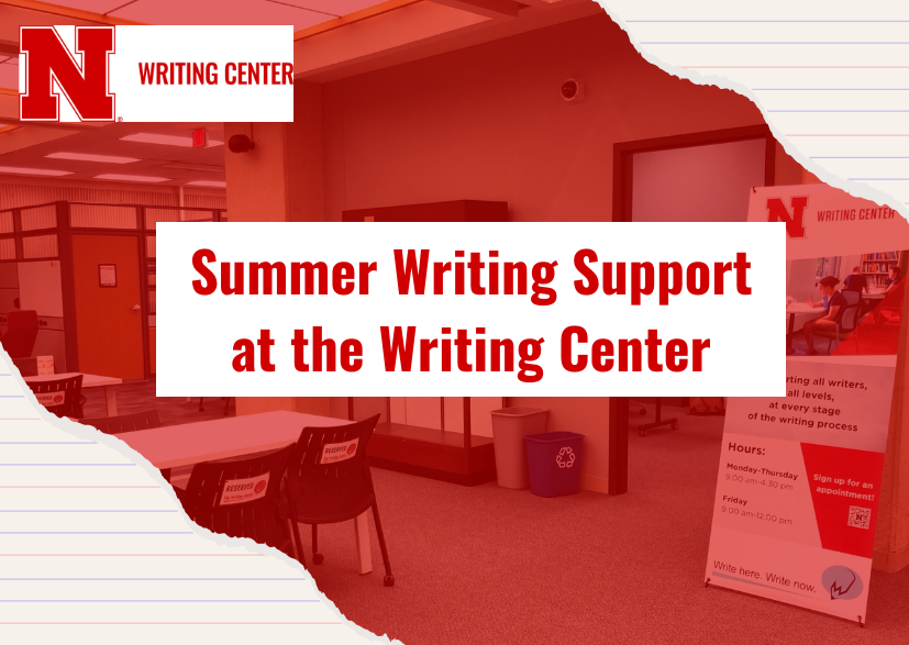 The Writing Center's temporary location outside Room N203 in Love Library