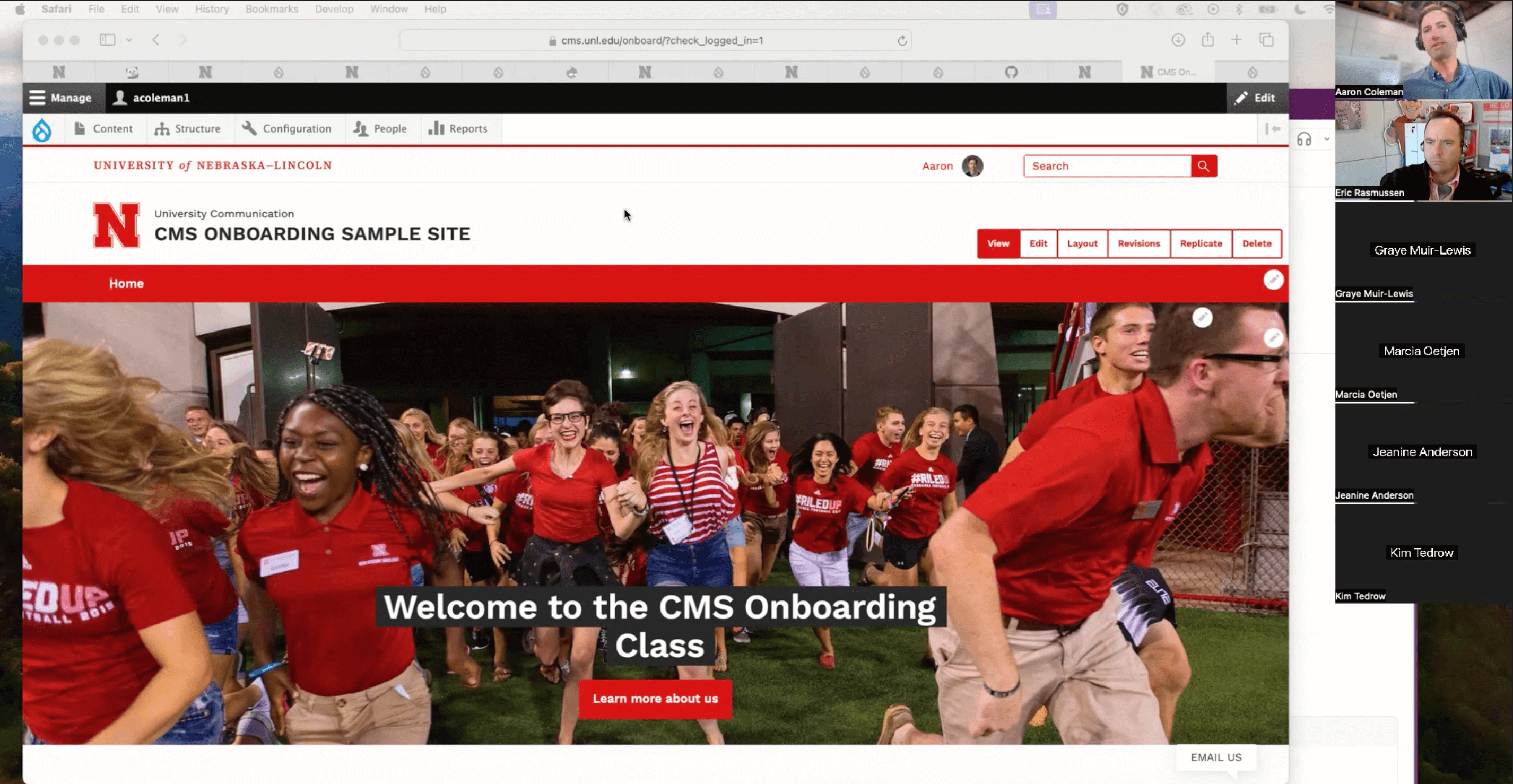 Screenshot of CMS Onboarding training