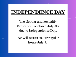 Closed Fourth of July