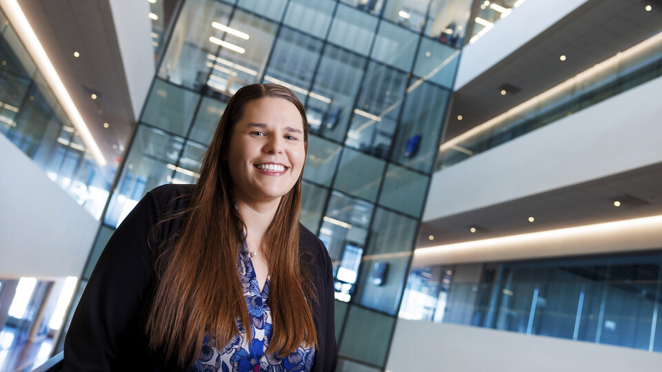 Grace Panther, assistant professor of engineering education. (Craig Chandler / University Communication and Marketing)