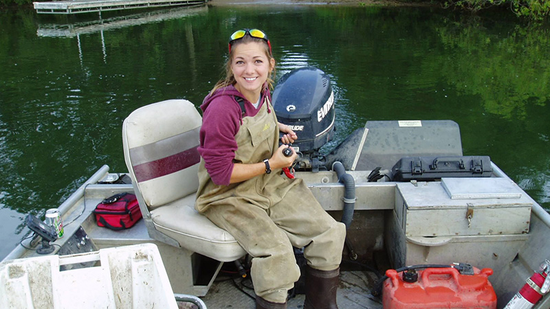 Rene Martin teaches University of Nebraska-Lincoln students about deep-sea fish and local fish. She encourages students to take internships, as she did with the Minnesota Department of Natural Resources while in college in 2014.