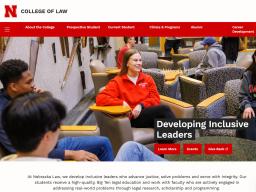 Screenshot of College of Law website