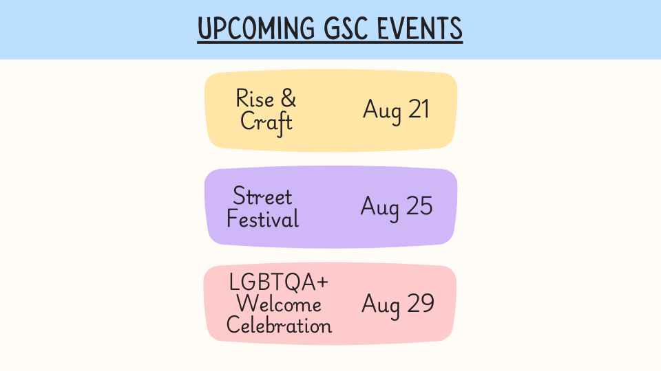 Upcoming GSC Events