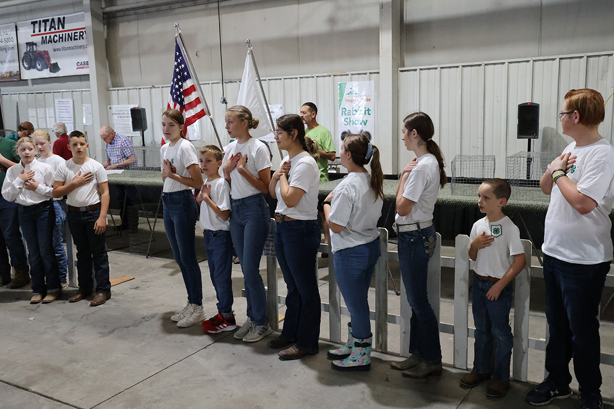 4-H rabbit flag ceremony at 2024 Lancaster County Super Fair