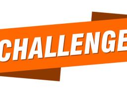 The word Challenge on an orange banner