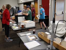 Lancaster County 4-H Families dropping off exhibits for the State Fair