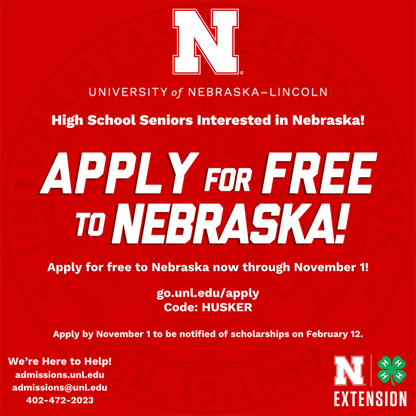 Apply for fee to Nebraska graphic