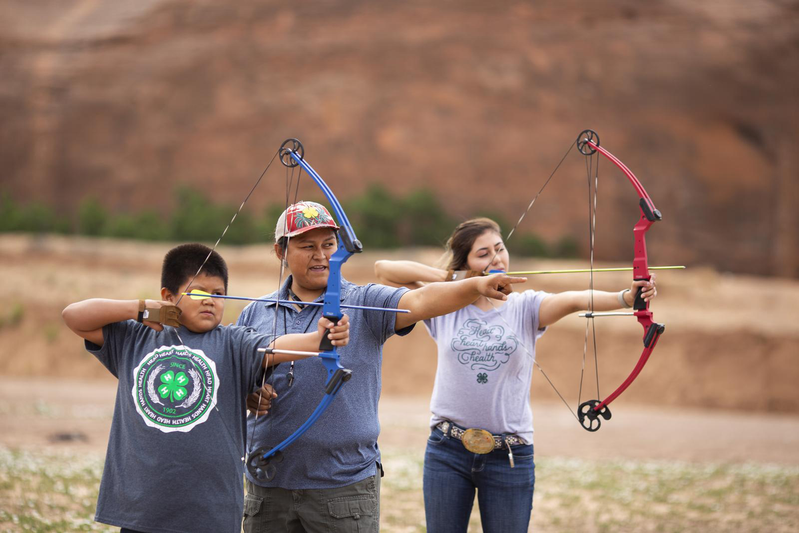 4-H Archery Leader instructing youth