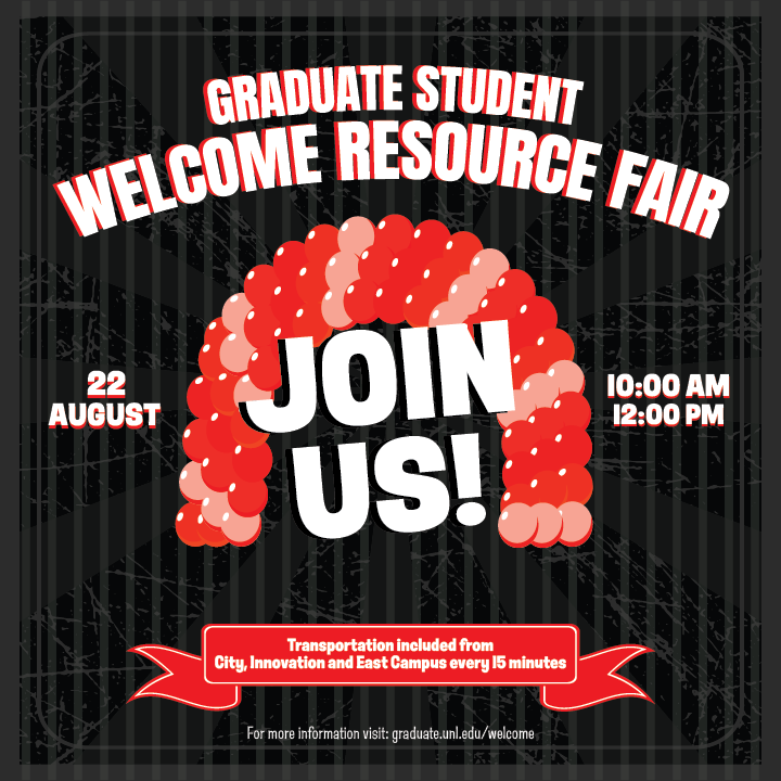 Graduate Student Welcome Resource Fair Invitation