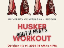 Husker Youth Meats Workout information flyer