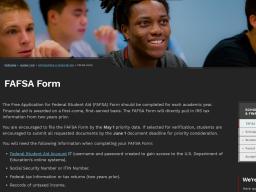 FAFSA Help Room