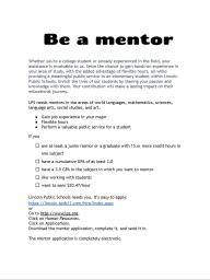 Be A Mentor with LPS