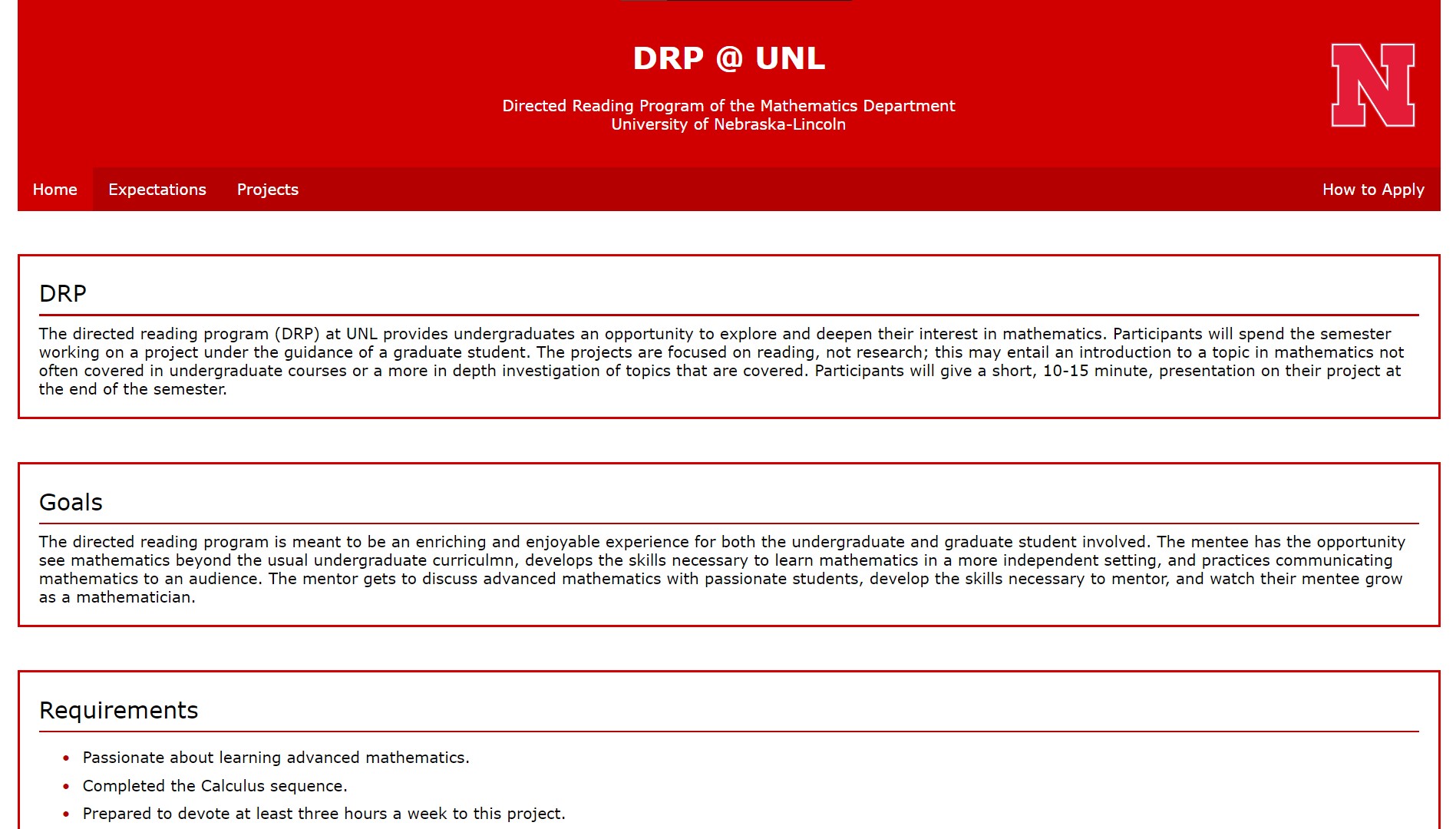 Math Directed Reading Program (DRP)