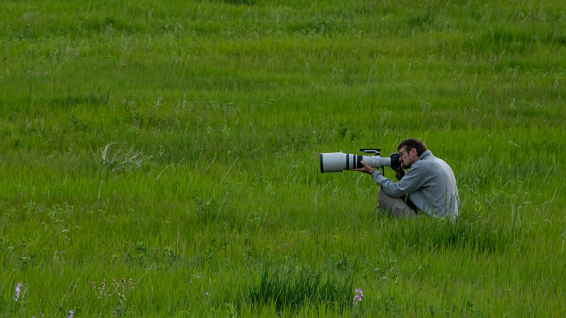 Ethan Freese read to capture an image.  Photo by Dakota Altman