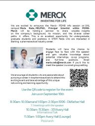 Merck-PDMB Information Session and Lunch