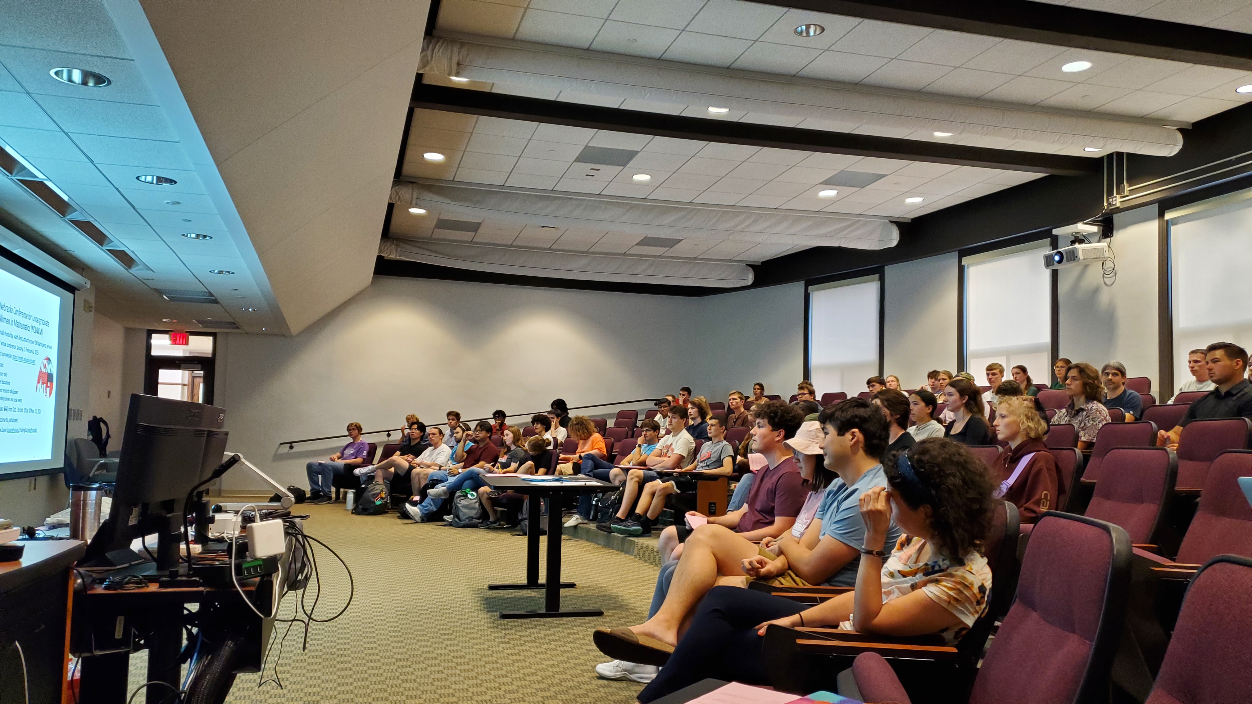 Picture of attendees at the Math Department Majors Welcome Event.