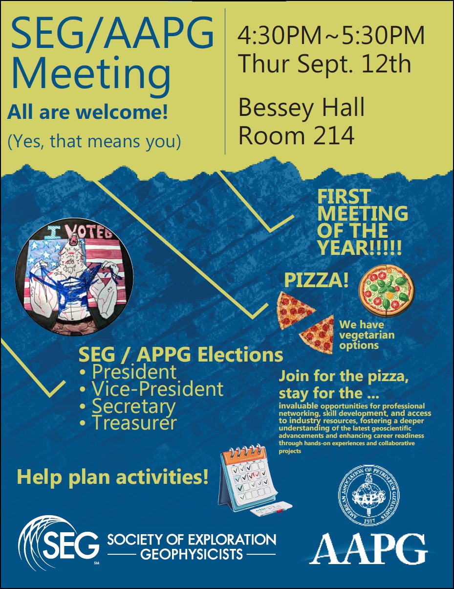 SEG/AAPG First Meeting - Thursday, September 12th