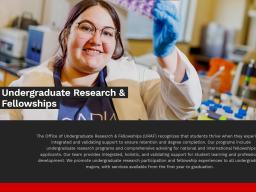 Updates from Undergraduate Research & Fellowships