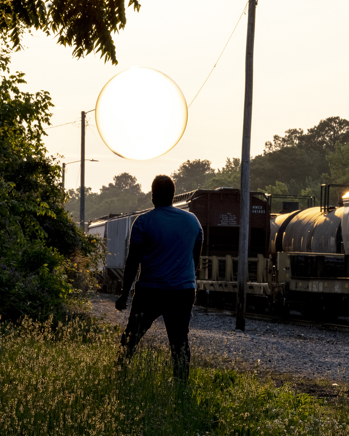 Raymond Thompson, Jr., “Portal #110.958, Railroad Junction, New Bern, North Carolina, 2023, 30” x 24”, digital inkjet print.