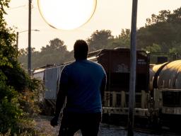 Raymond Thompson, Jr., “Portal #110.958, Railroad Junction, New Bern, North Carolina, 2023, 30” x 24”, digital inkjet print.