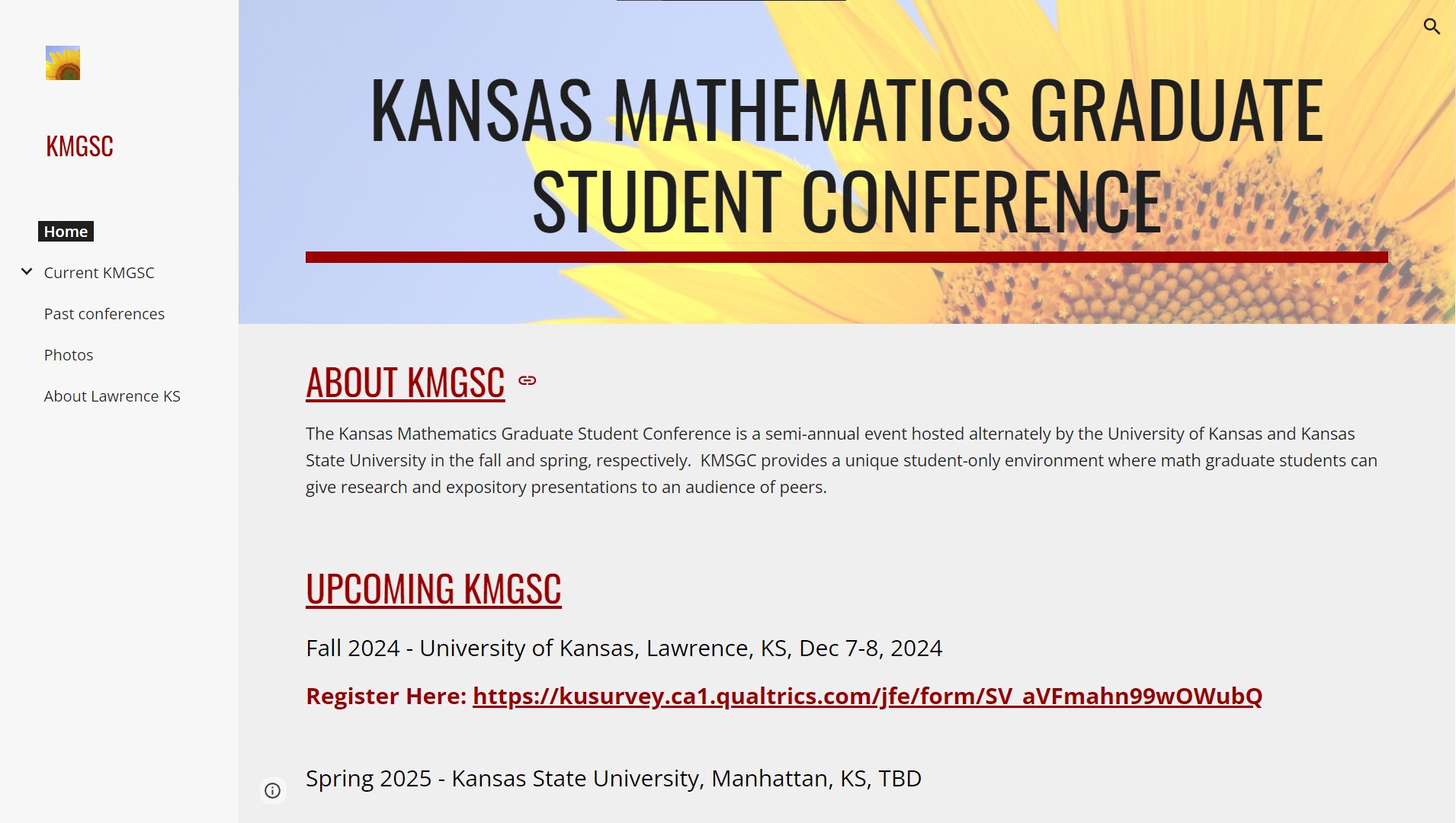 7th Kansas Mathematics Graduate Student Conference (KMGSC)