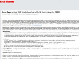 2025 Data Science Internship, AI/ Machine Learning