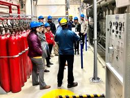 Participants in the LEAD Program take a tour of the Cooper Nuclear Station.